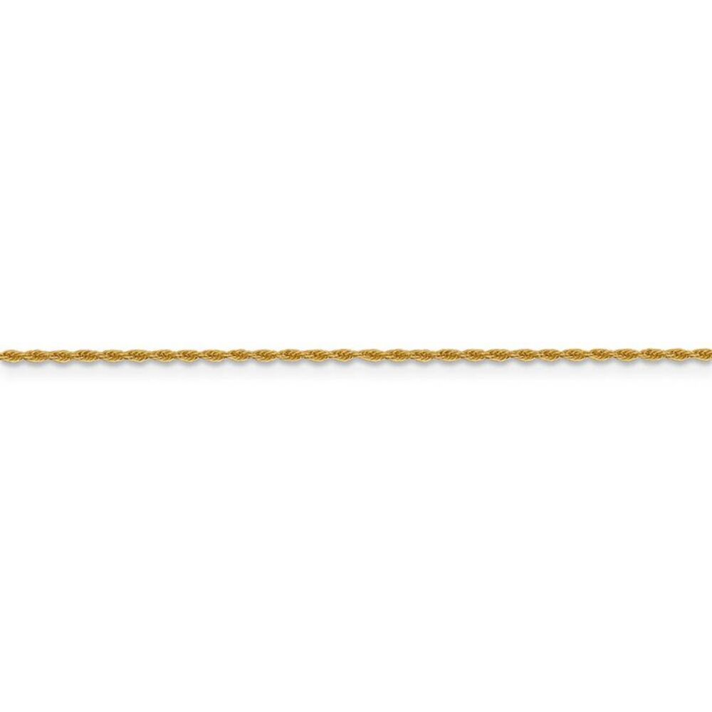 1.3mm 14k Yellow Gold Solid Loose Rope Chain Necklace, 18 Inch - Picture 3 of 8